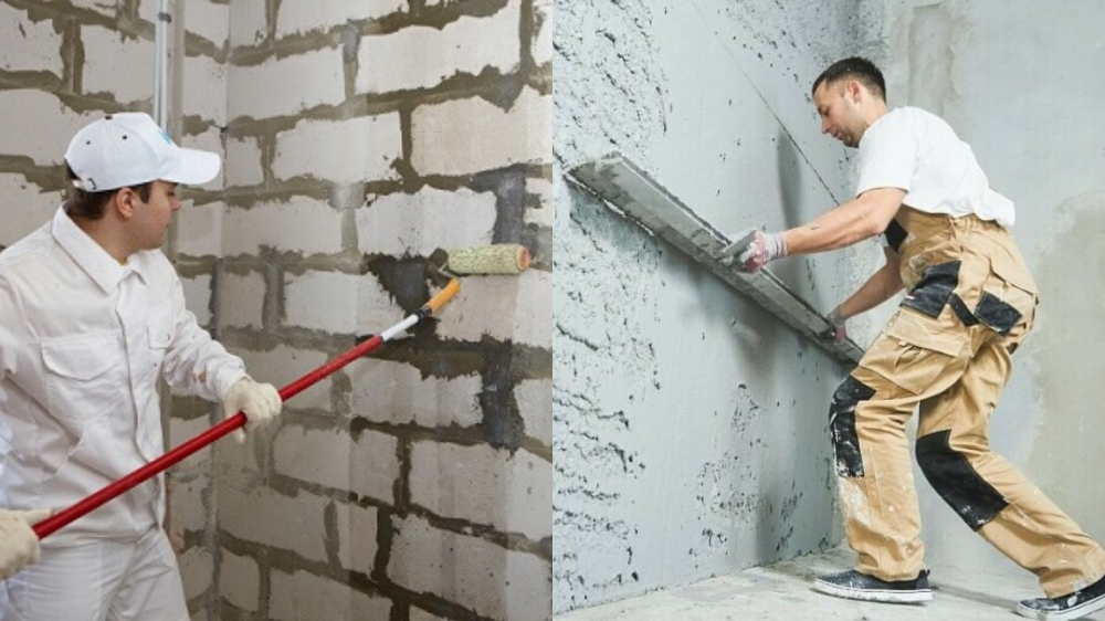 Как правильно оштукатурить стену из пеноблоков внутри дома своими руками