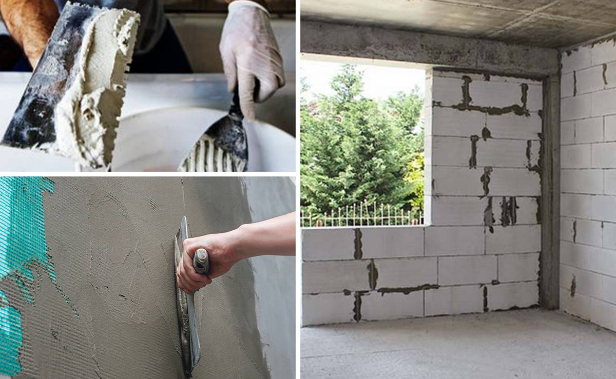 Как выполнить штукатурку стен из газобетона?