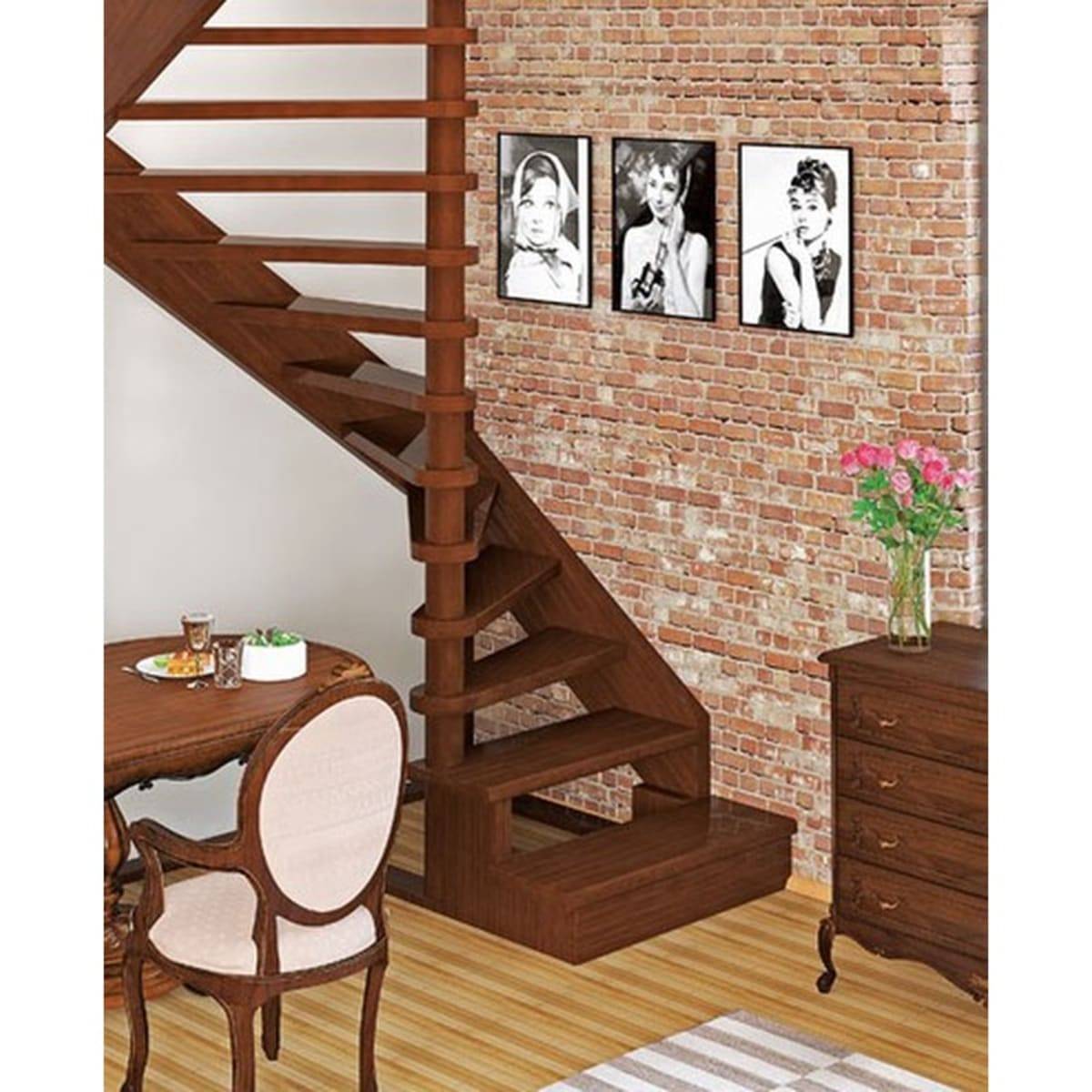 Варианты компактных лестниц на второй этаж для маленьких площадей