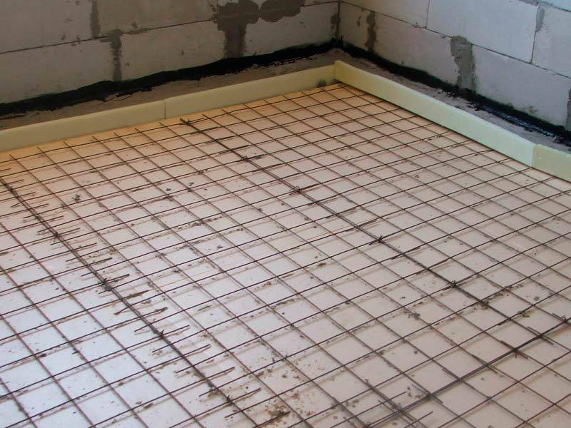 Армирование бетонного пола: по грунту, под бетон