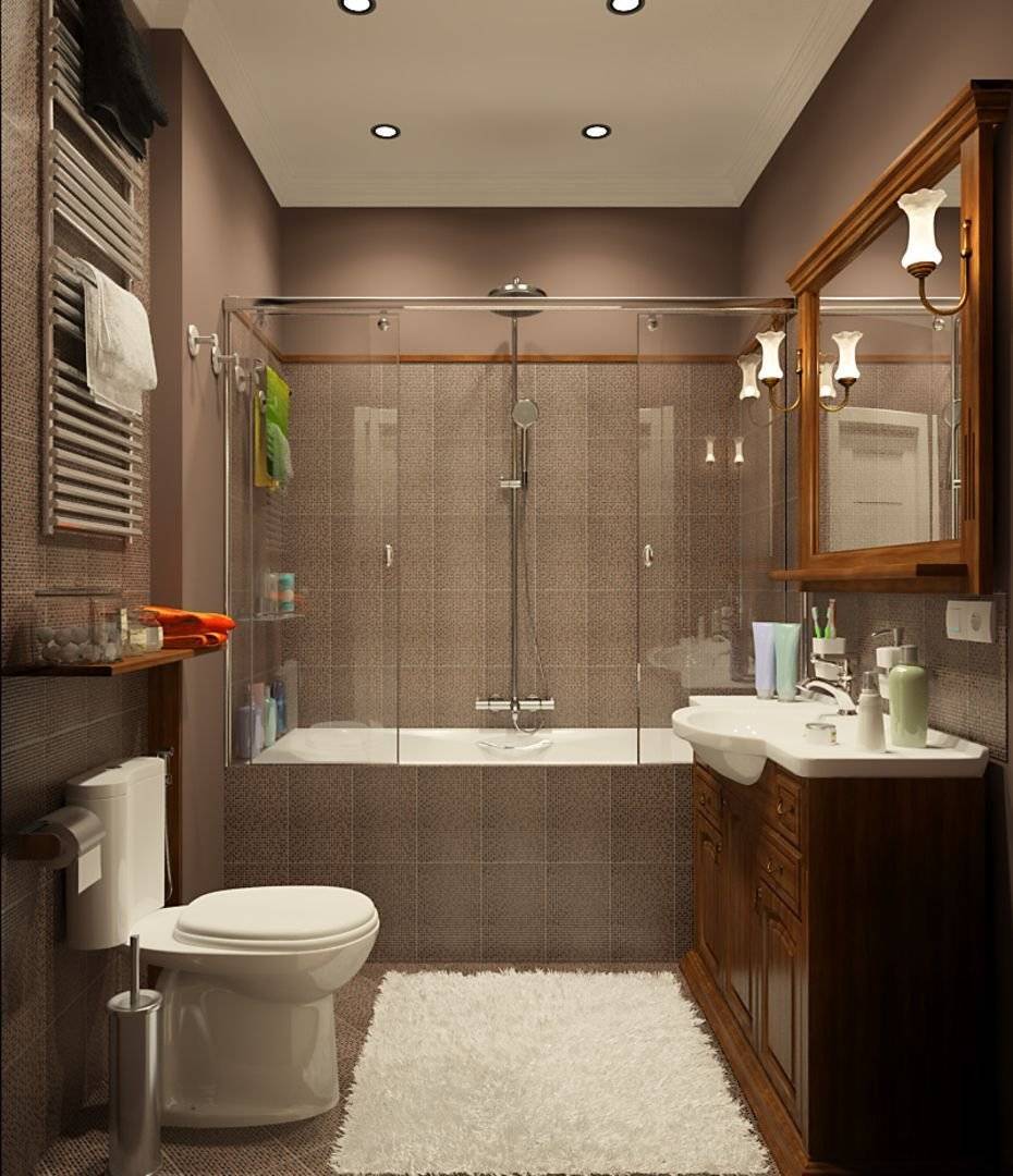 Фото интерьеров совмещенной с туалетом ванной комнаты