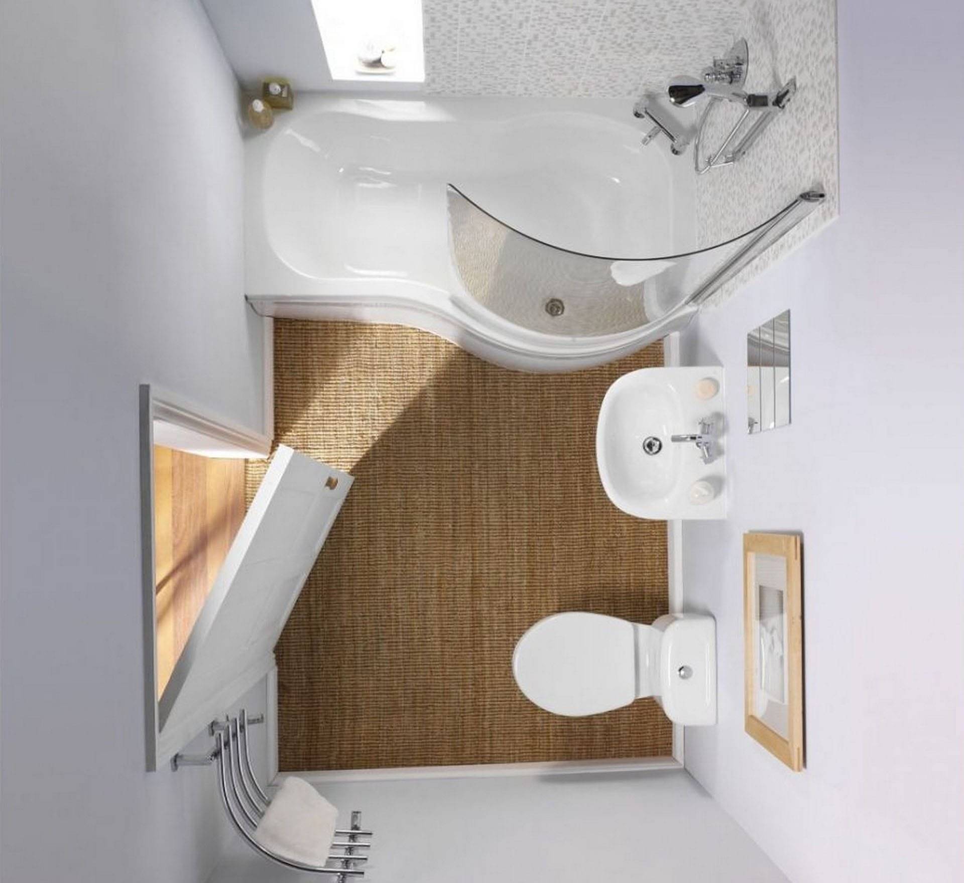 Дизайн и планировка интерьера ванной комнаты площадью 3 м²
