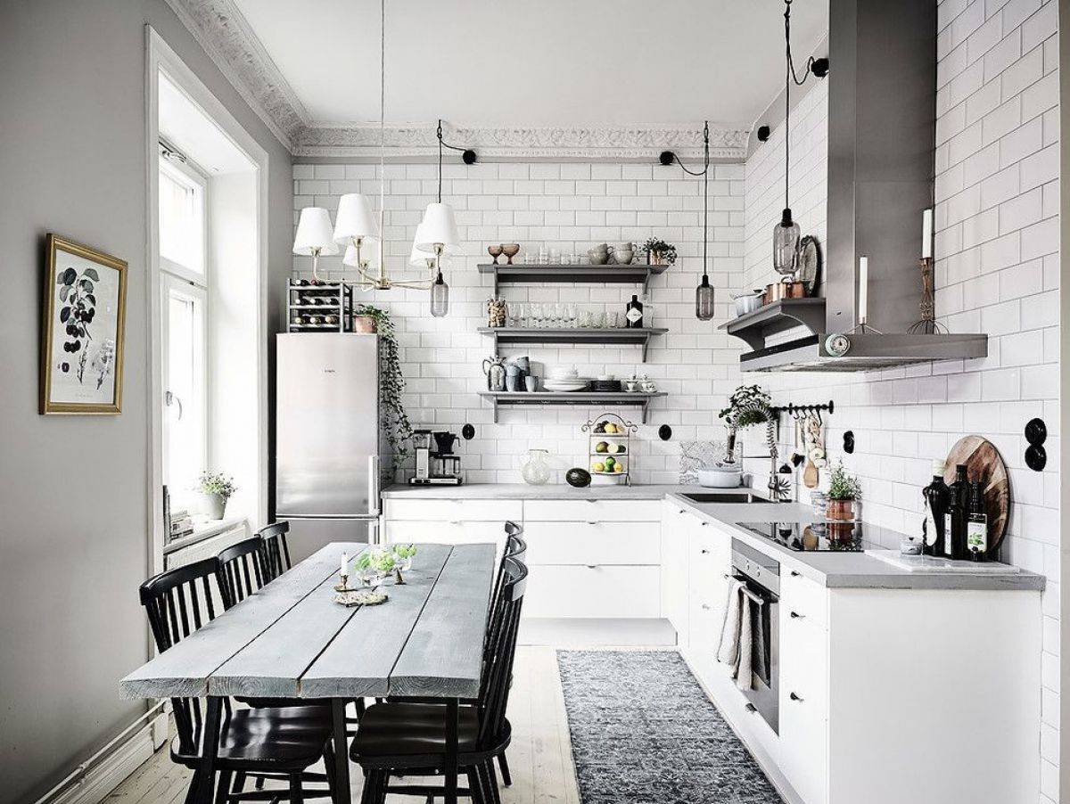 Кухня в скандинавском стиле в интерьере: 190+ фото, оформление