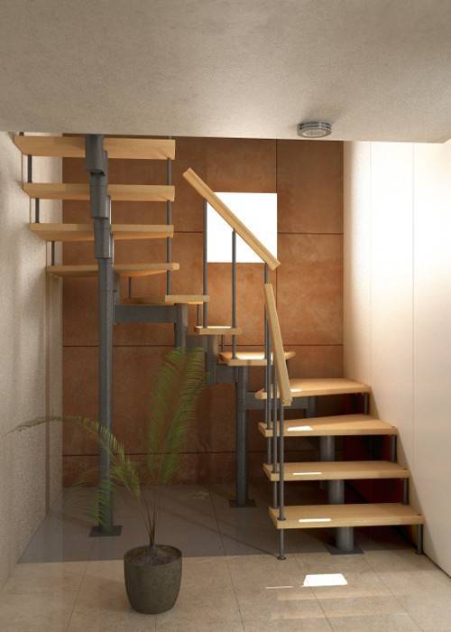 Особенности и виды компактных лестниц на второй этаж