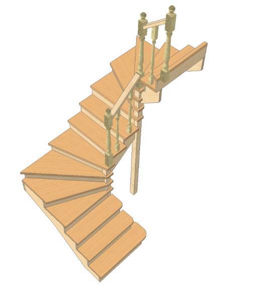 Забежная деревянная лестница: расчет, проект, монтаж