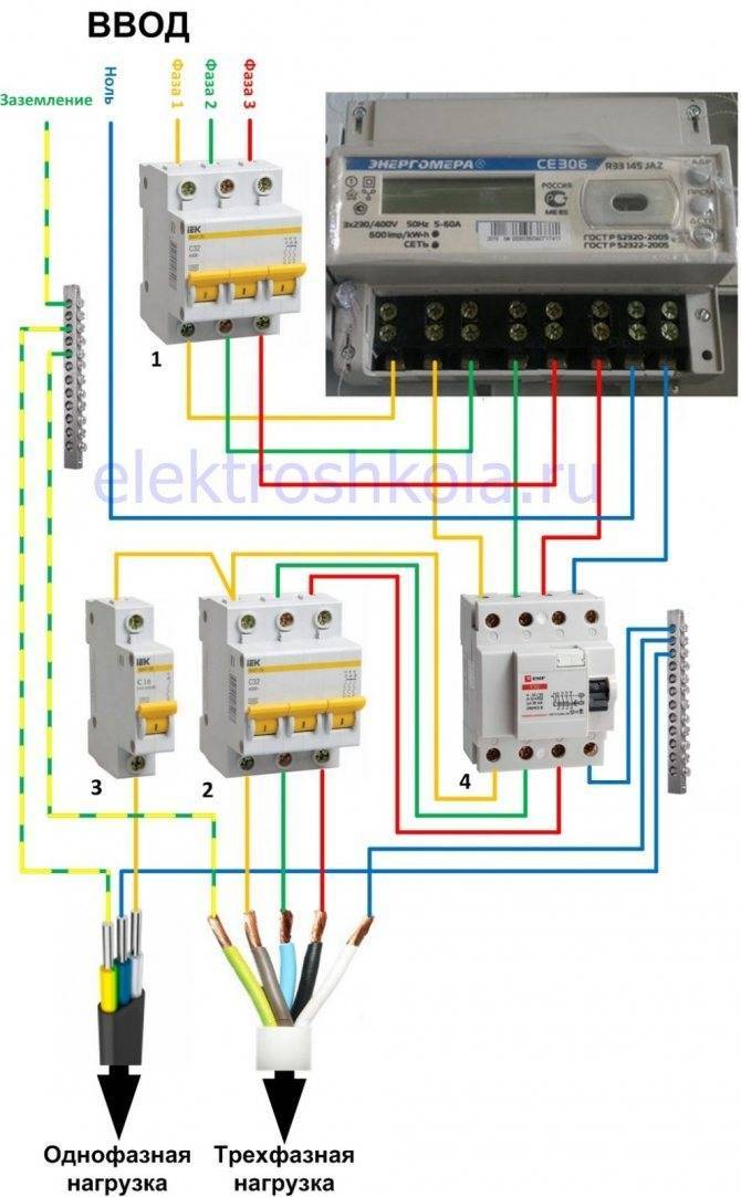 Схема трехфазного счетчика - советы электрика - electro genius