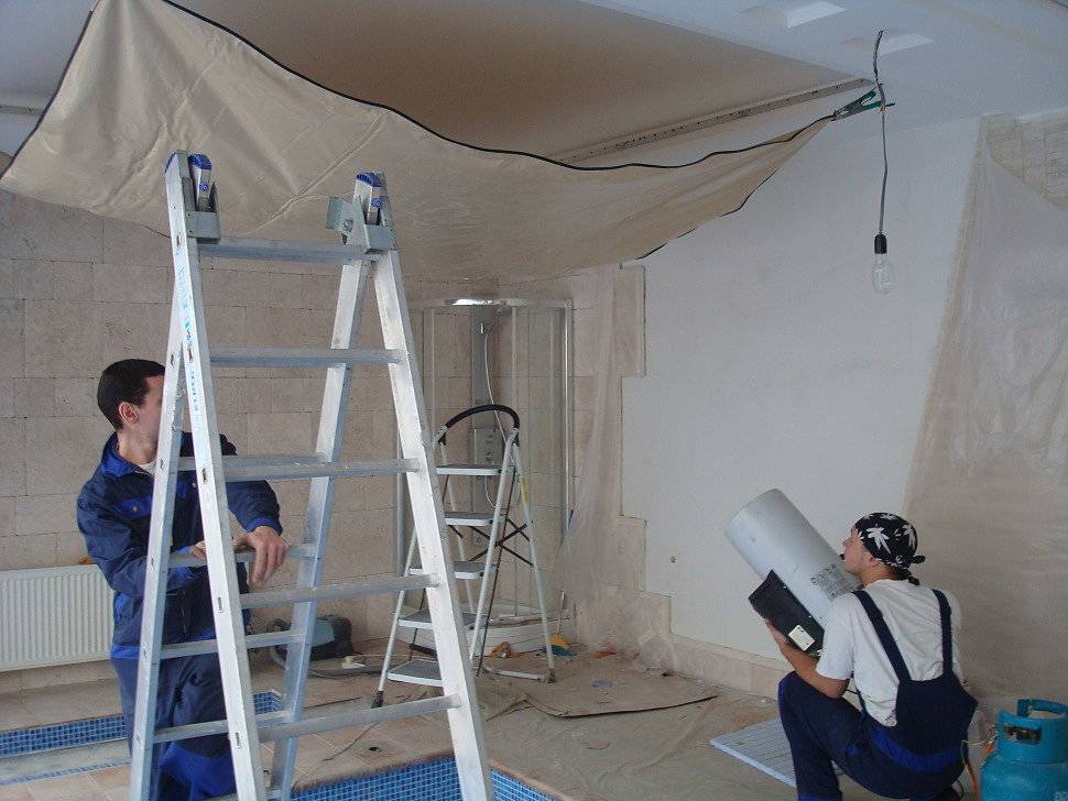 Натяжной потолок своими руками: как сделать монтаж и установку, видео