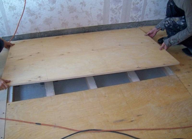 Укладка фанеры на бетонный пол под ламинат