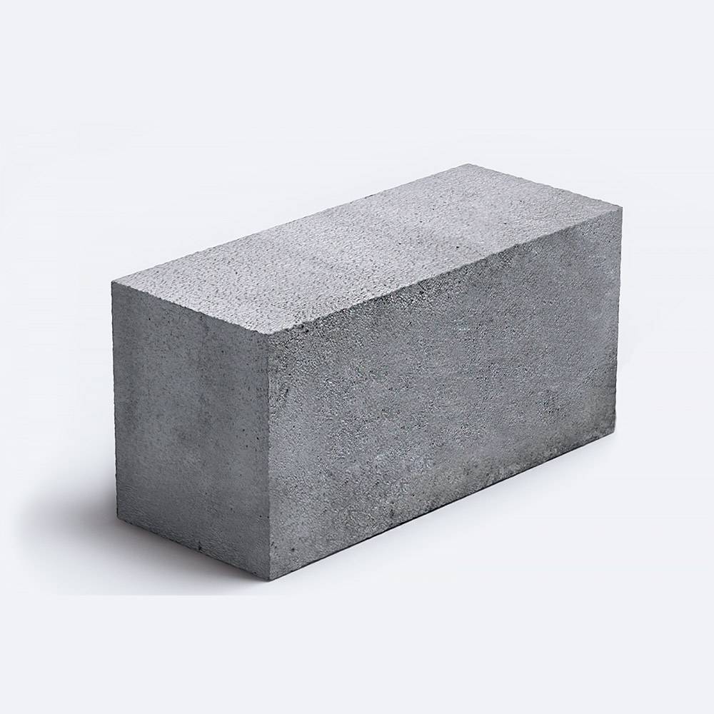 Фундаментный блок 200×200×400 полнотелый (бетонный), марка прочности: м200, размер: 390×190×188 мм