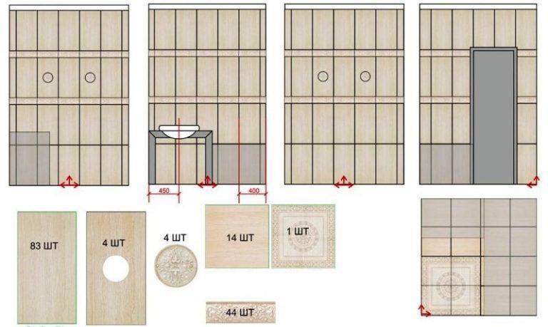 Калькулятор расчета количества плитки для отделки ванной комнаты - с пояснениями