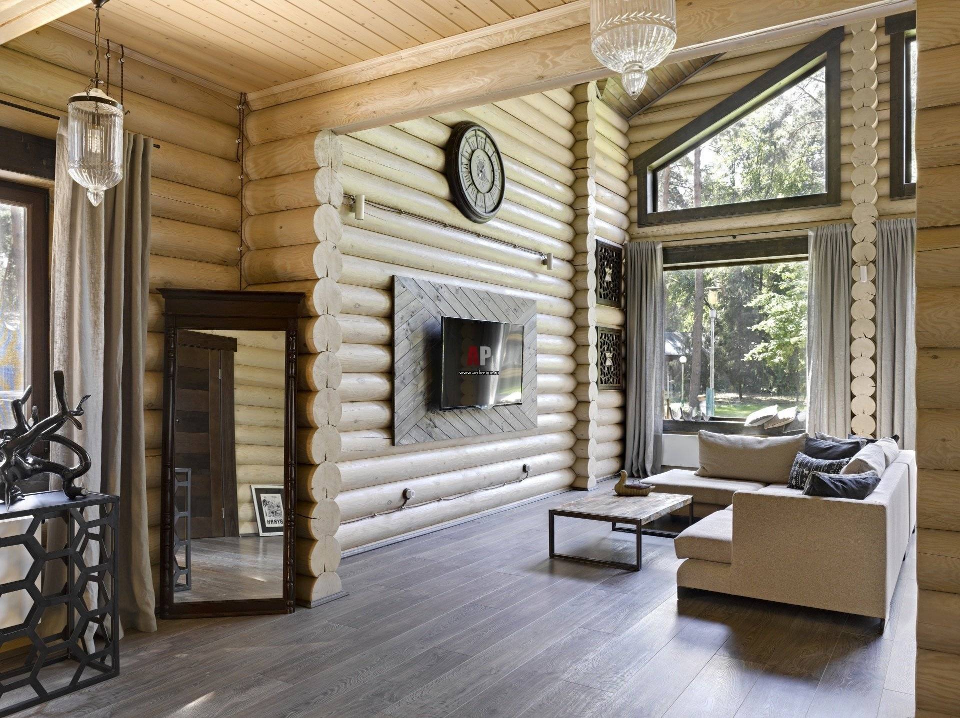 Дизайн интерьера деревянного дома из бревна внутри: самые лучшие идеи на 55 фото