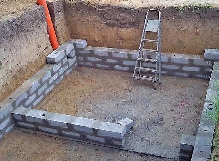 Что нужно для постройки стен в погребе