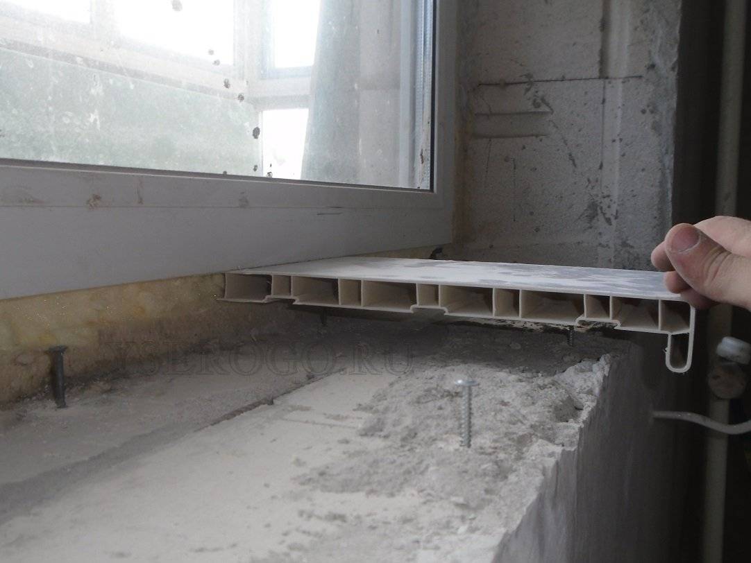 Как сделать бетонный подоконник