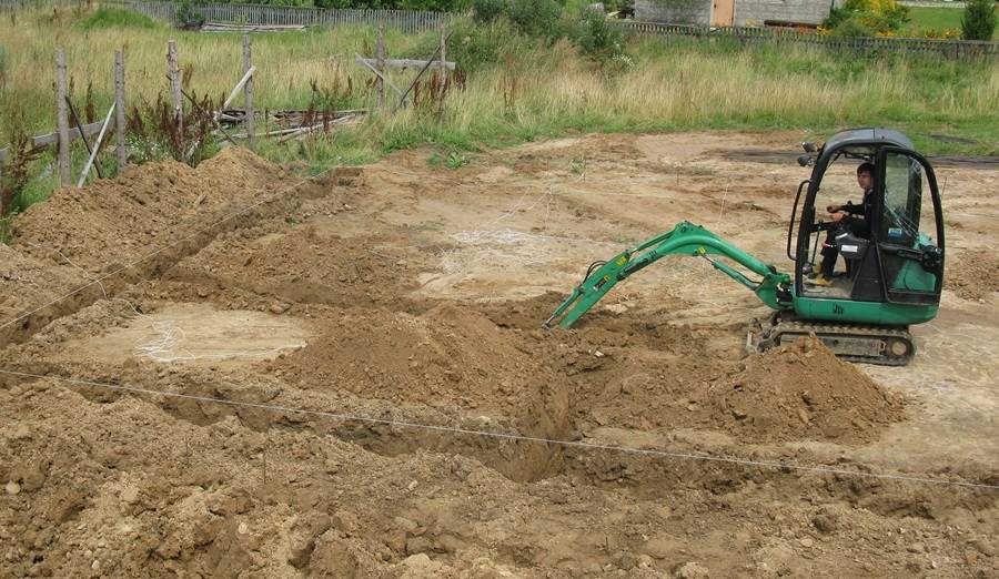 Как выкопать фундамент под дом своими руками?