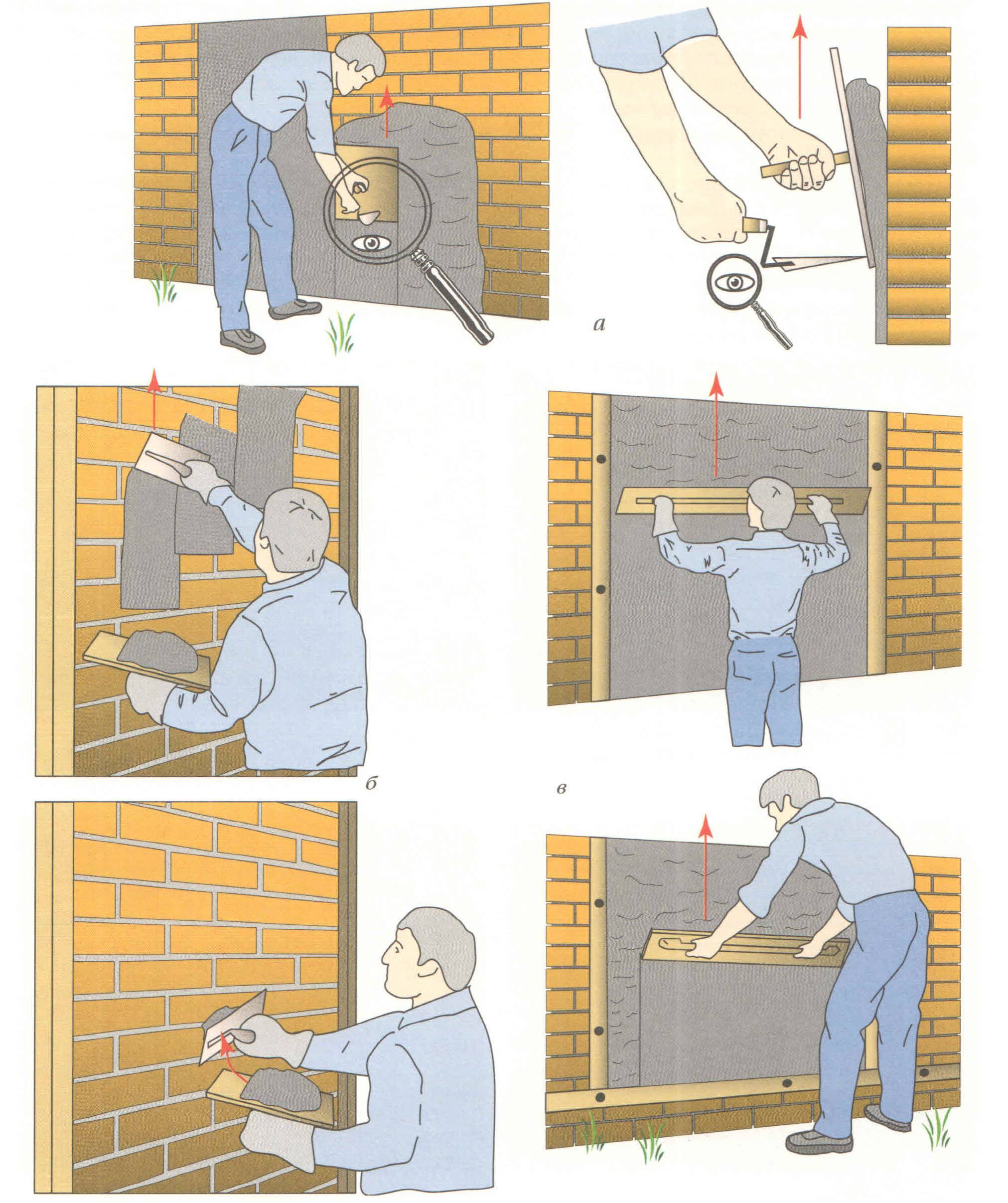 Как наносить раствор на потолок и стены с помощью различных инструментов