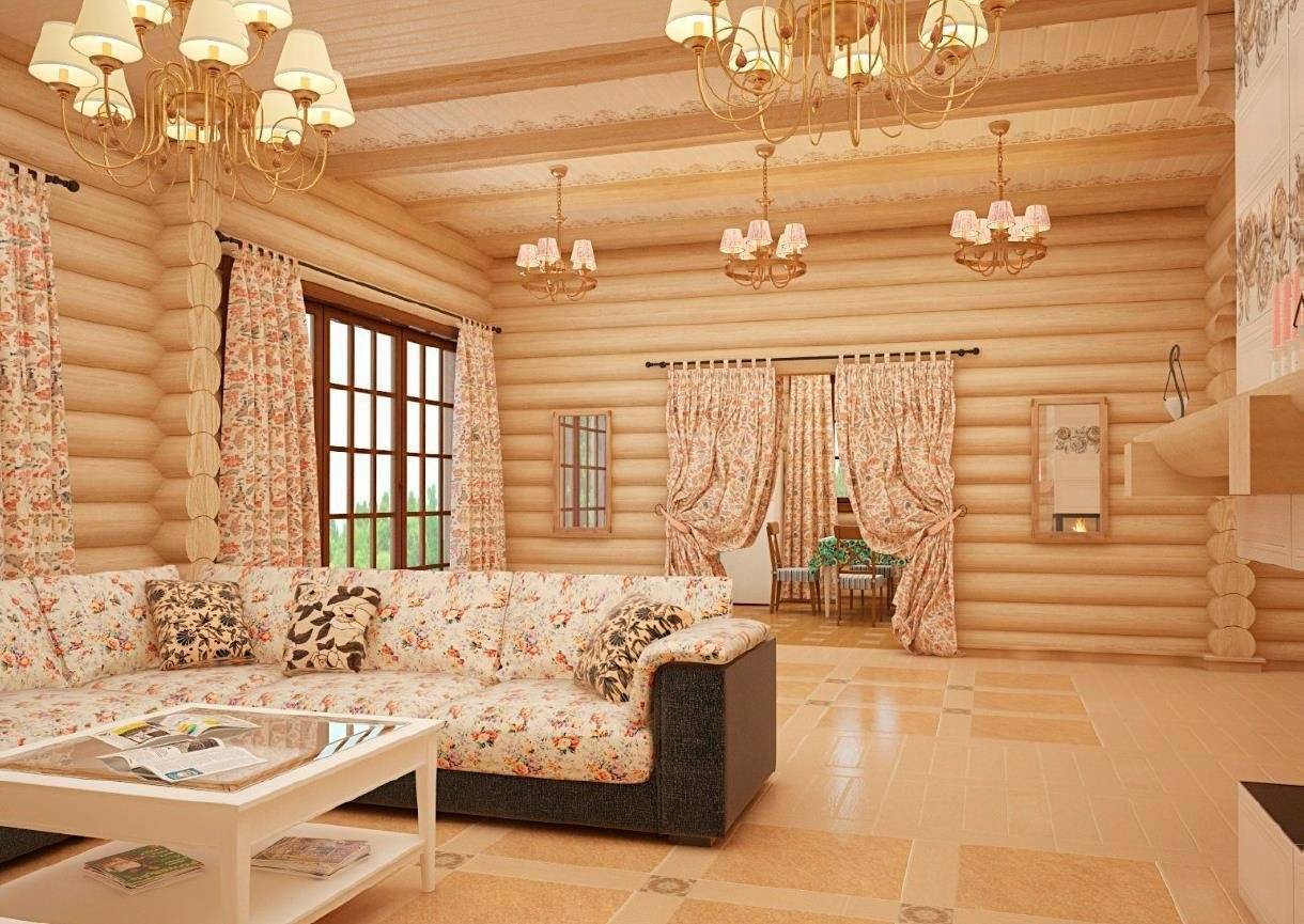 Бревенчатый интерьер: интерьер дома из бревна внутри, дизайн, стиль - 1drevo.ru