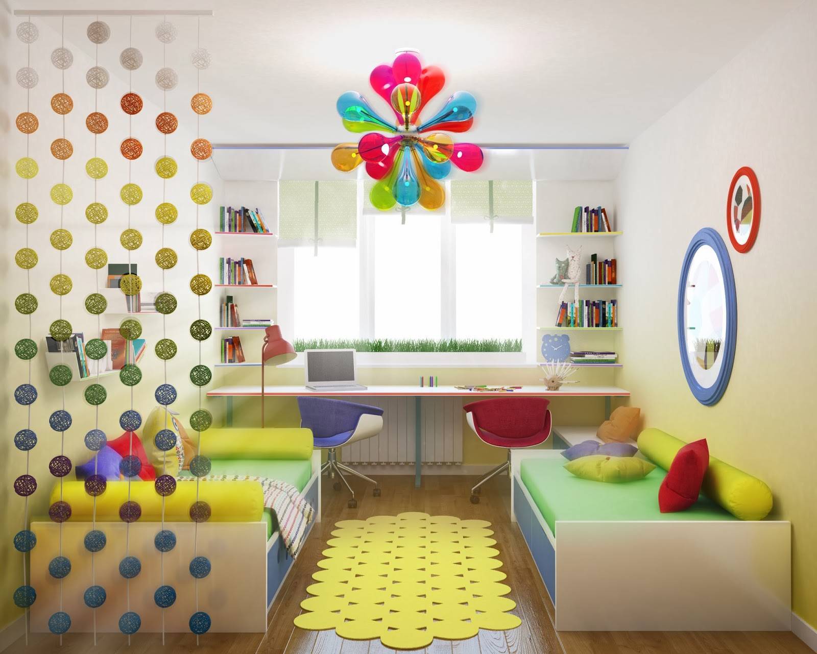 Варианты дизайна и интерьера детской комнаты для разнополых детей