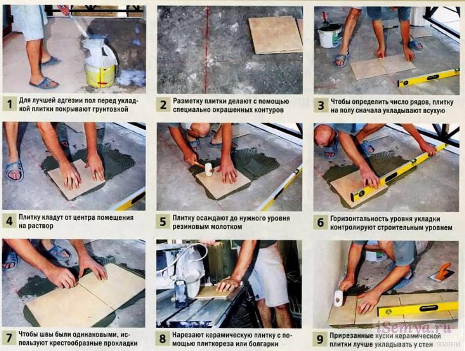 Как положить плитку на деревянный пол — советы экспертов