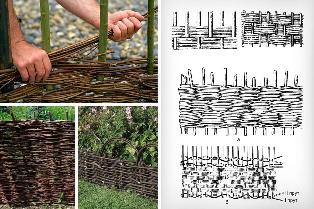Плетеный забор: виды плетня из досок, веток, прутьев ивы и орешника