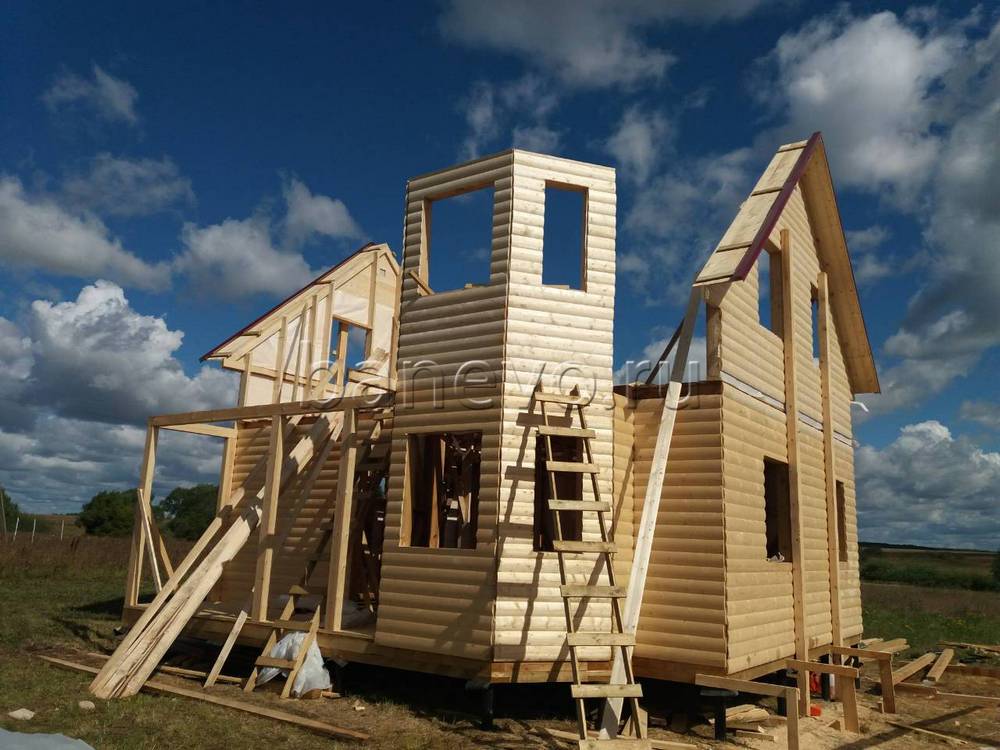 Строительство деревянного дома типа Терем