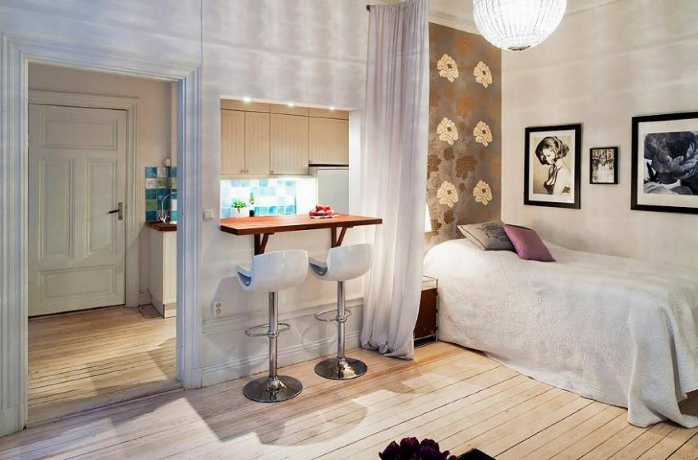 Спальня в однокомнатной квартире - 100 фото стильно и современного дизайна