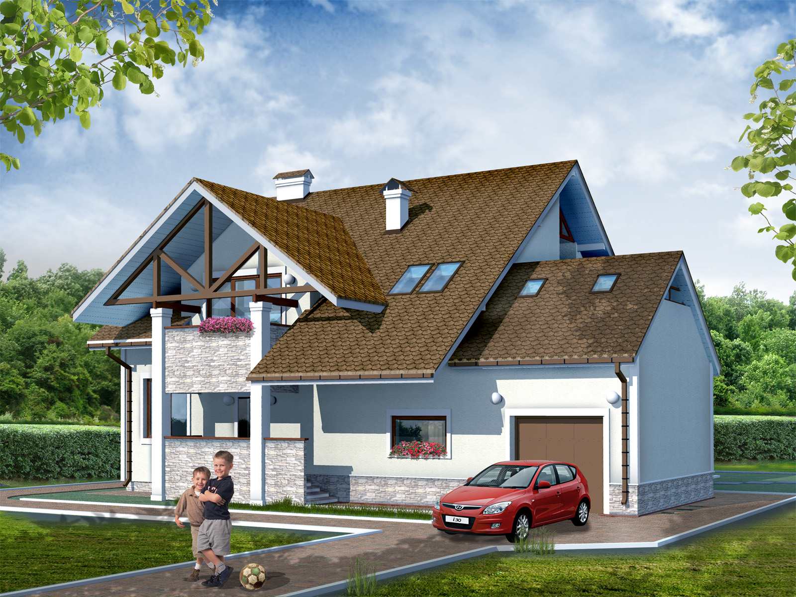 Проекты домов с гаражом на 2 машины – архитектурные и технические особенности