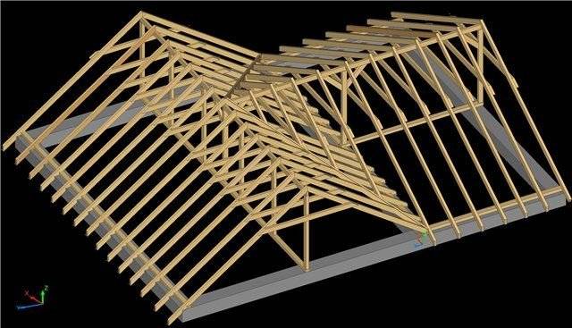 Многощипцовая крыша стропильная система: основные принципы монтажа многощипцовой стропильной системы, схемы