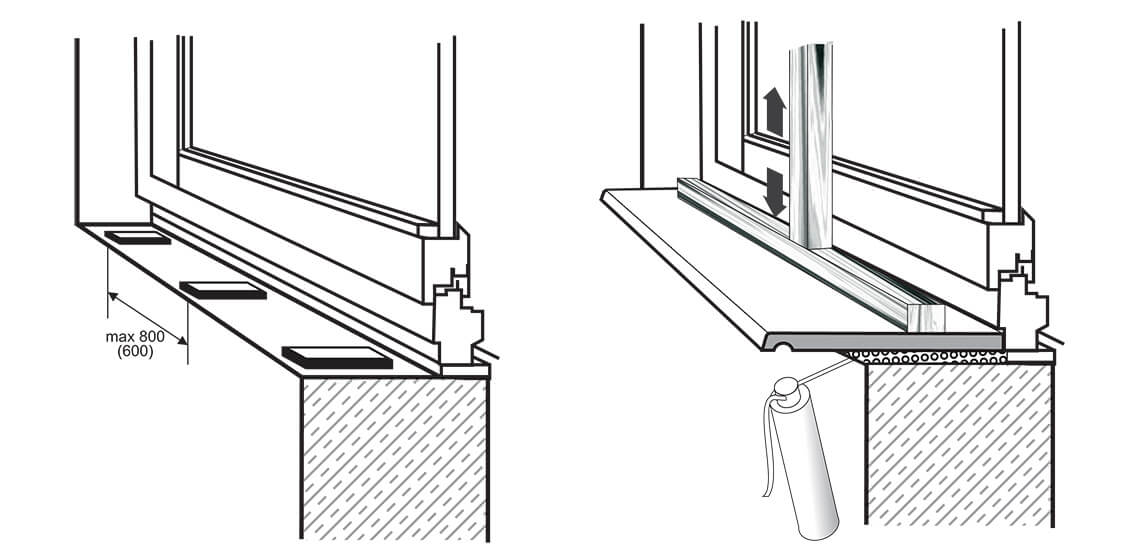 Как правильно установить подоконник на пластиковое окно?