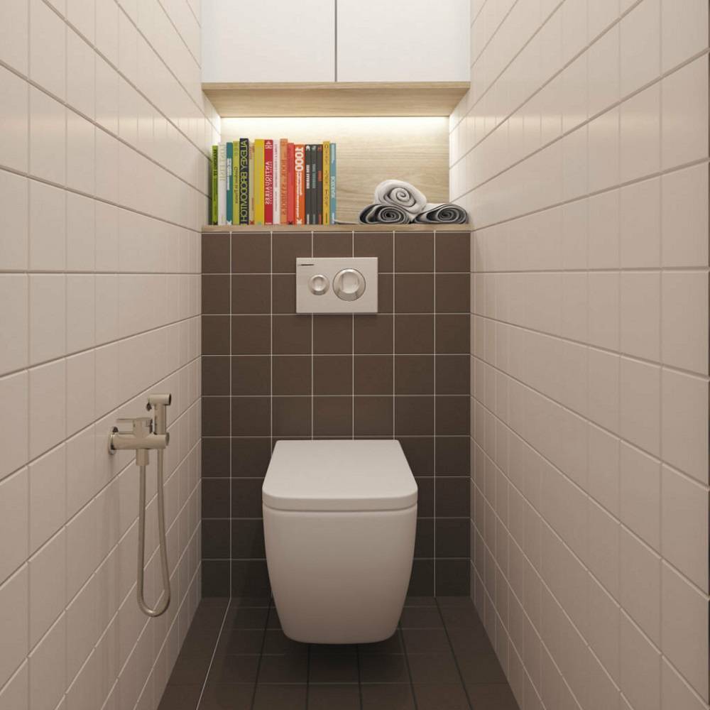 Дизайн маленького туалета, где только унитаз: интерьер маленького раздельного санузла в современном стиле в светлых, серых тонах
 - 35 фото