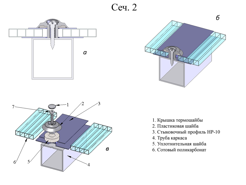 Правильный крепеж поликарбоната к металлу – особенности крепления к металлическому каркасу