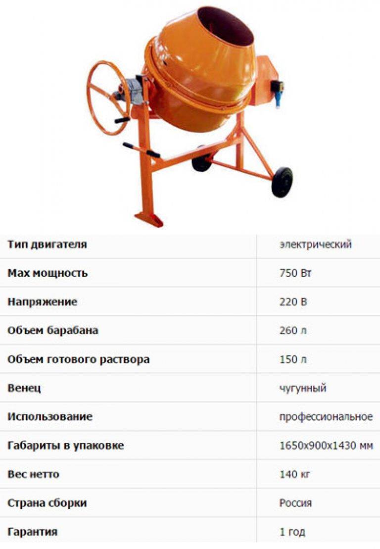 Бетономешалка производства лебедянь сбр-260