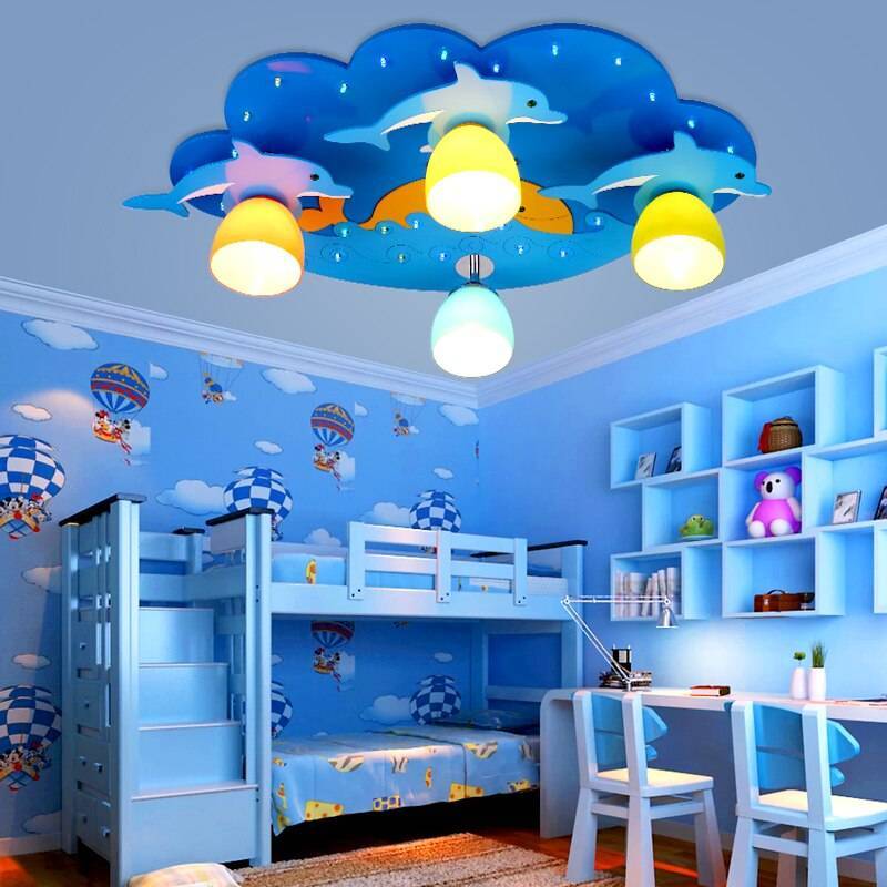 Люстра и светильники в детскую комнату для мальчика и для девочки: как подобрать? (180+фото потолочных, светодиодных и необычных)