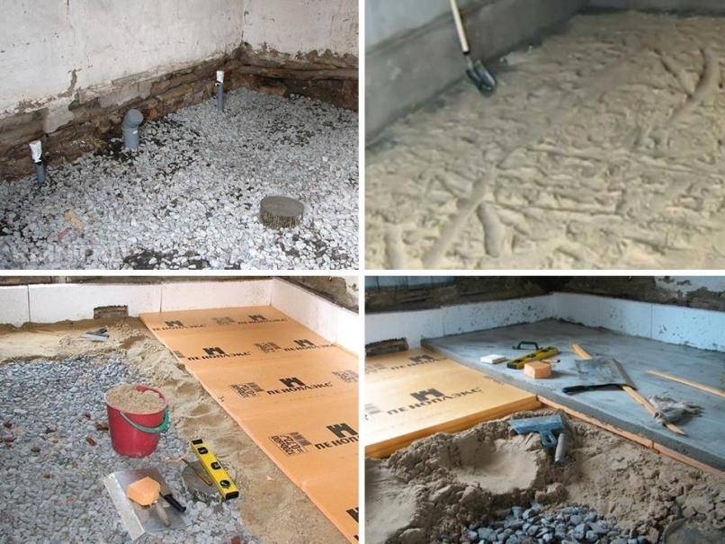 Как сделать пол из бетона по грунту в загородном доме?