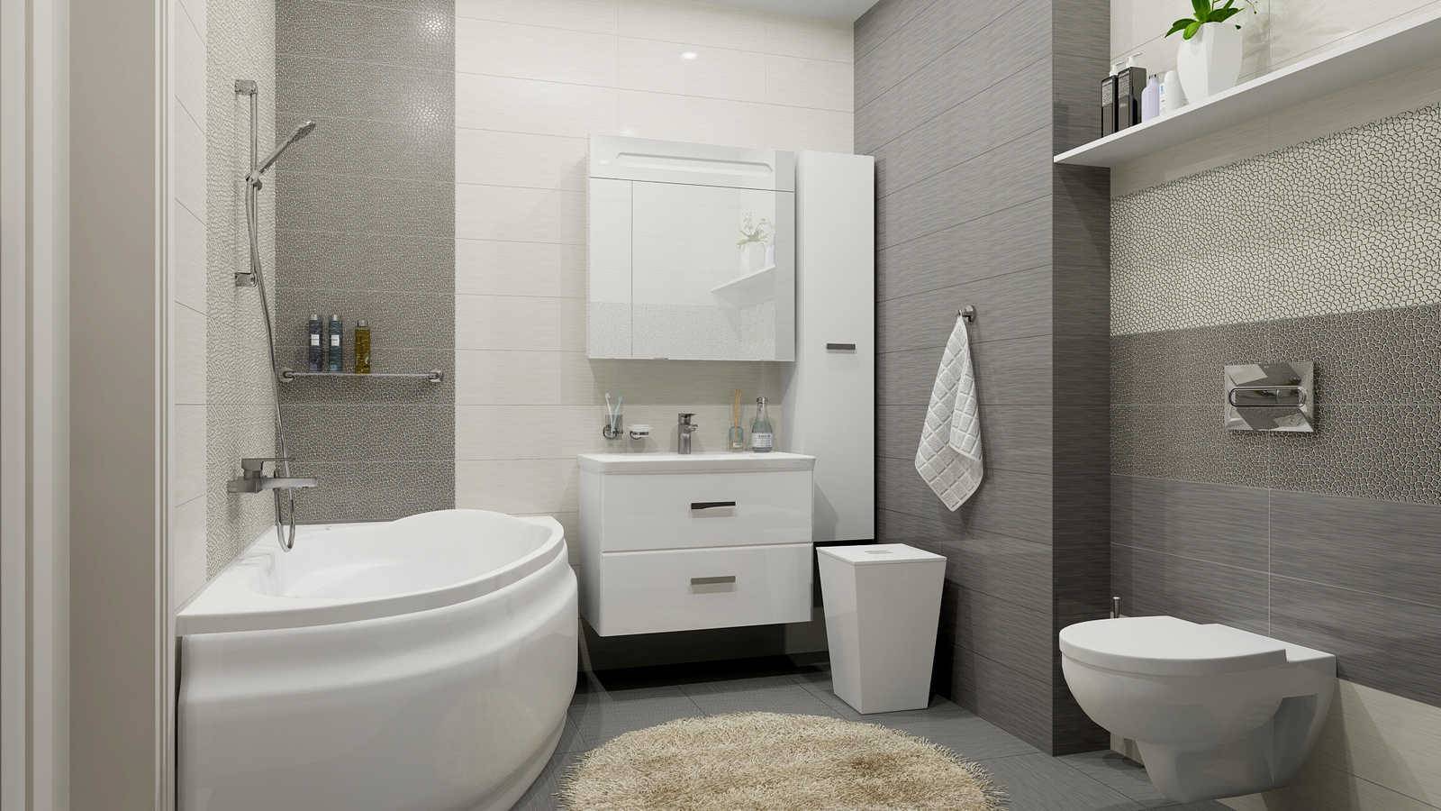 Дизайн плитки в ванную комнату: лучшие комбинации и игра с формами
