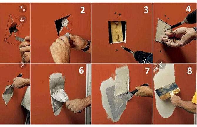 Как закрыть дырку в обоях на стене