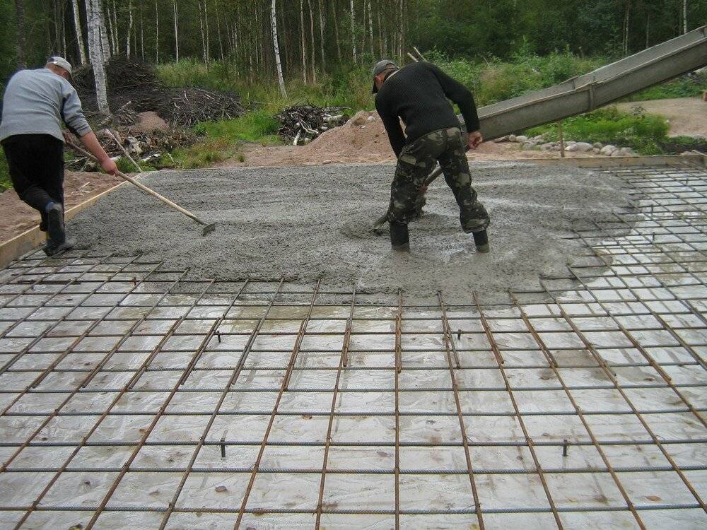 Технология заливки бетонного покрытия дороги.