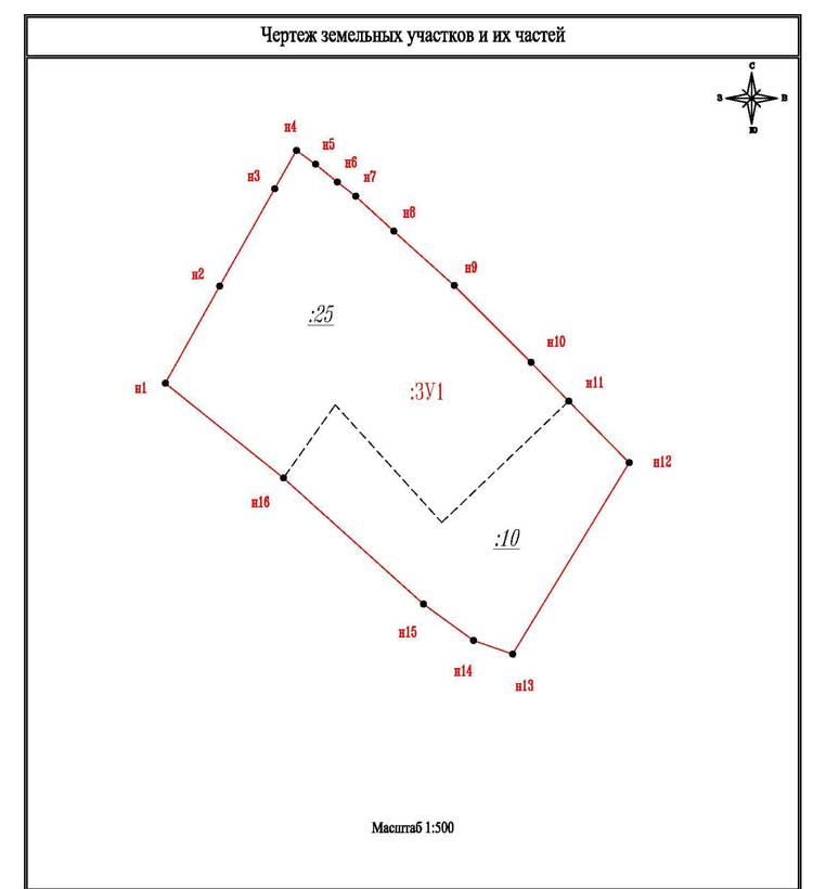 Чертеж земельного участка