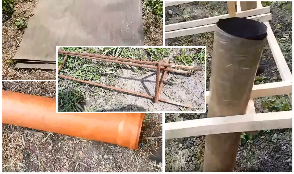 Фундамент из канализационных труб: сваи своими руками