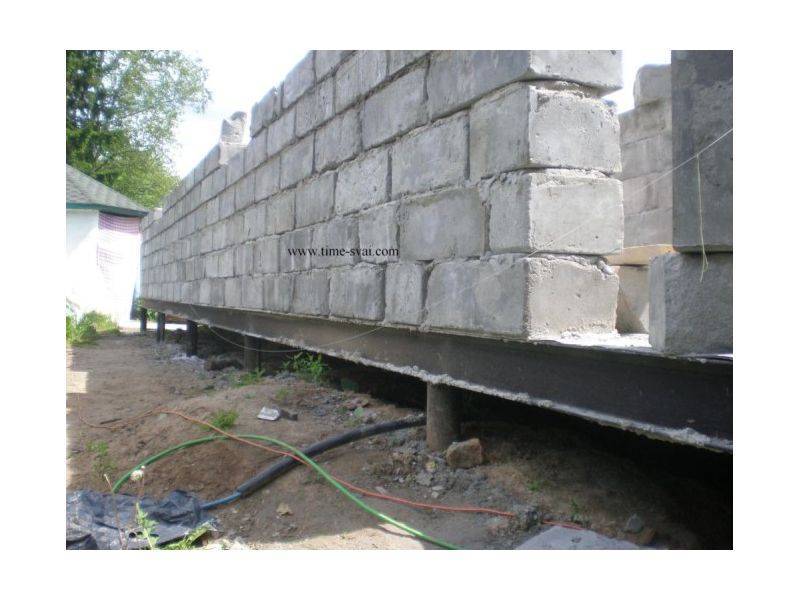 Дом из блоков на свайном фундаменте: строительство из газобетона