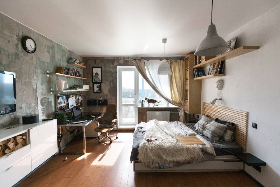 Скандинавская квартира 45 м² в хрущевке для молодой девушки