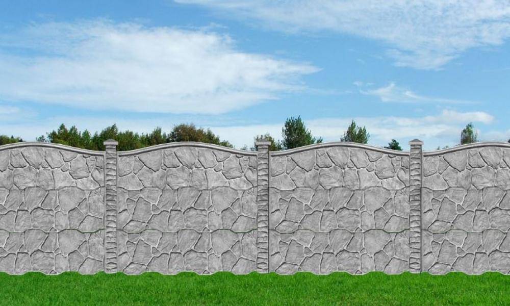 Бетонный забор (61 фото) — железобетонное ограждение и изделие из бетона, универсальная конструкция из плиты и панелей, краска для ворот
