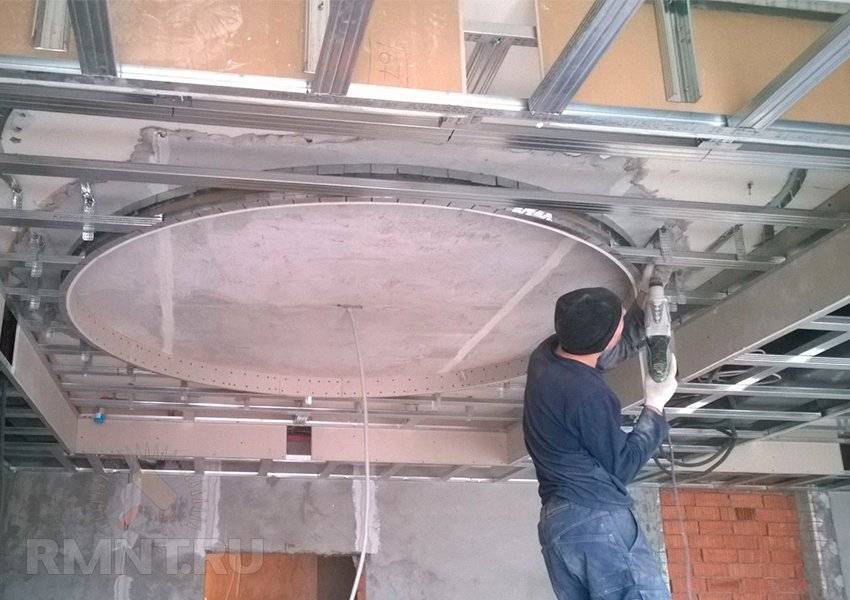 Монтаж подвесного потолка из гипсокартона своими руками