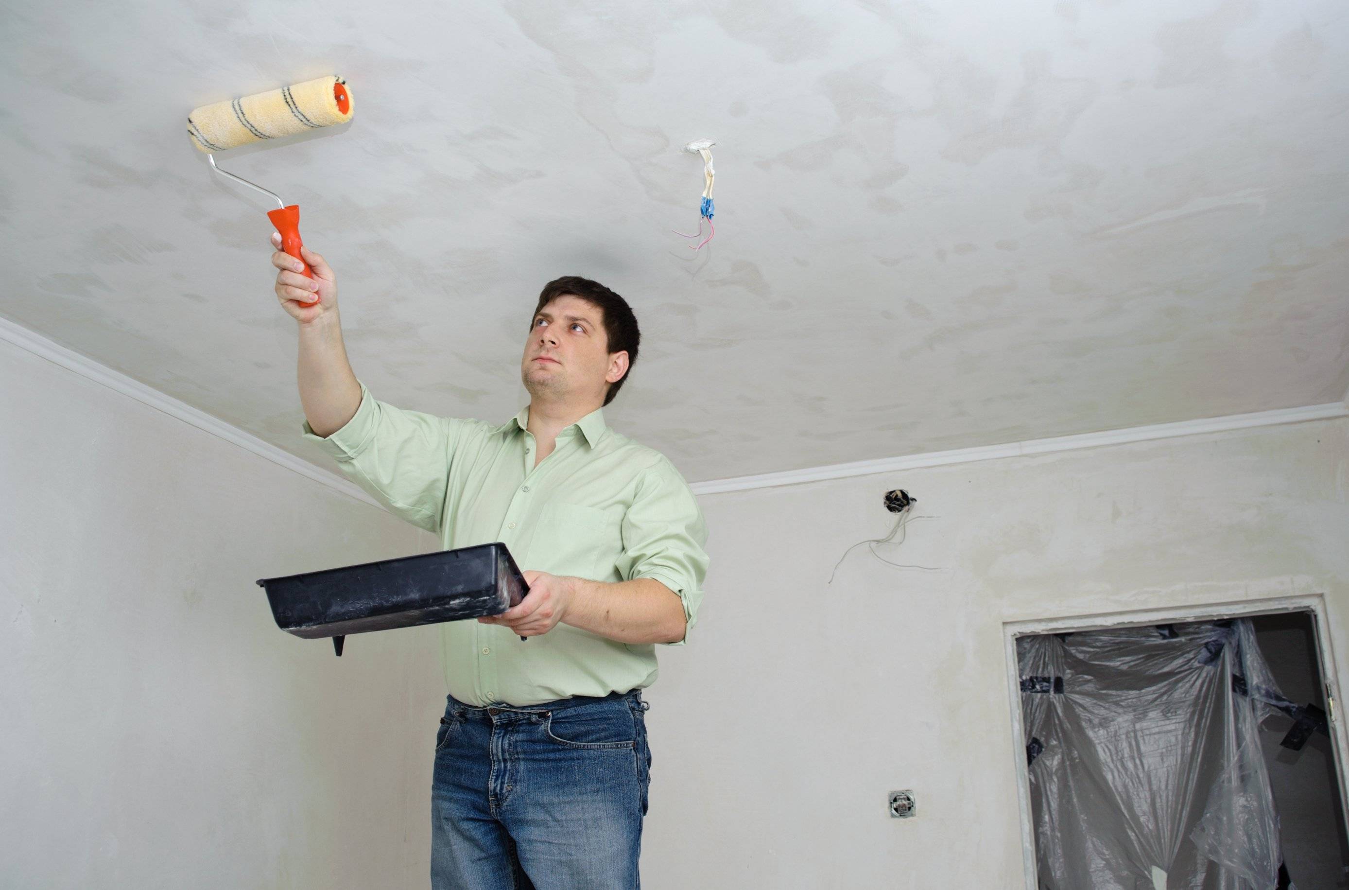 Нужно ли грунтовать потолок перед покраской водоэмульсионной краской: как по старой