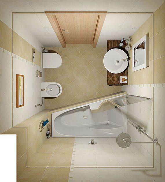Планировка ванной комнаты 3 кв м — правильное оформление дизайна и интерьера