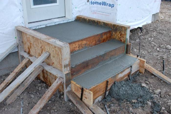 Как залить крыльцо из бетона: поэтапное выполнение работ