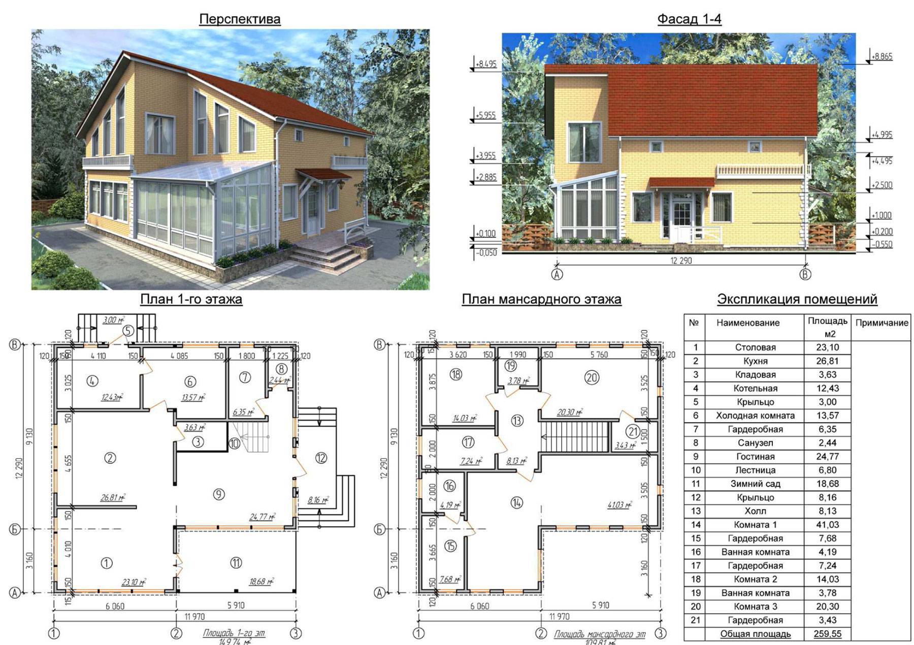 Типовые и индивидуальные проекты домов с мансардой