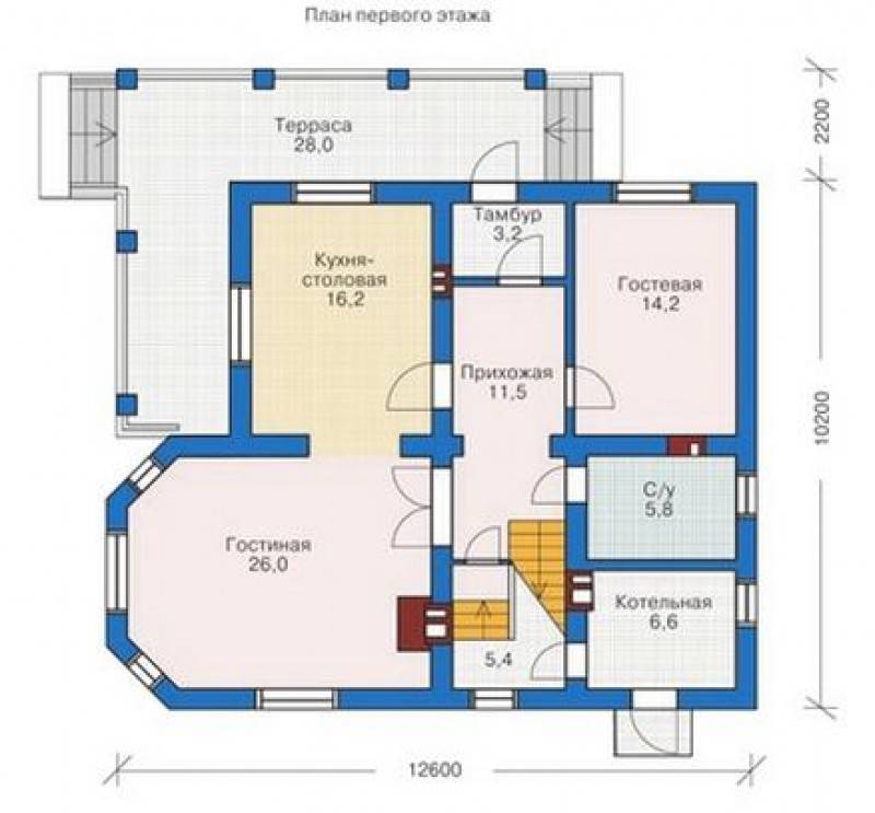 Проект одноэтажного дома из газобетона 150 м2 - 85 фото