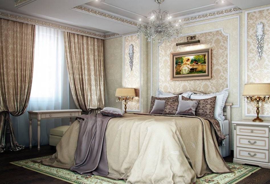 Идеи оформления спальни в классическом стиле