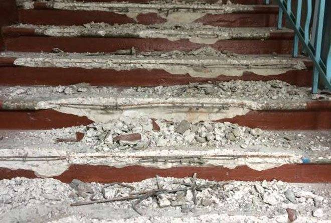 Как отремонтировать разрушившиеся бетонные ступени?
