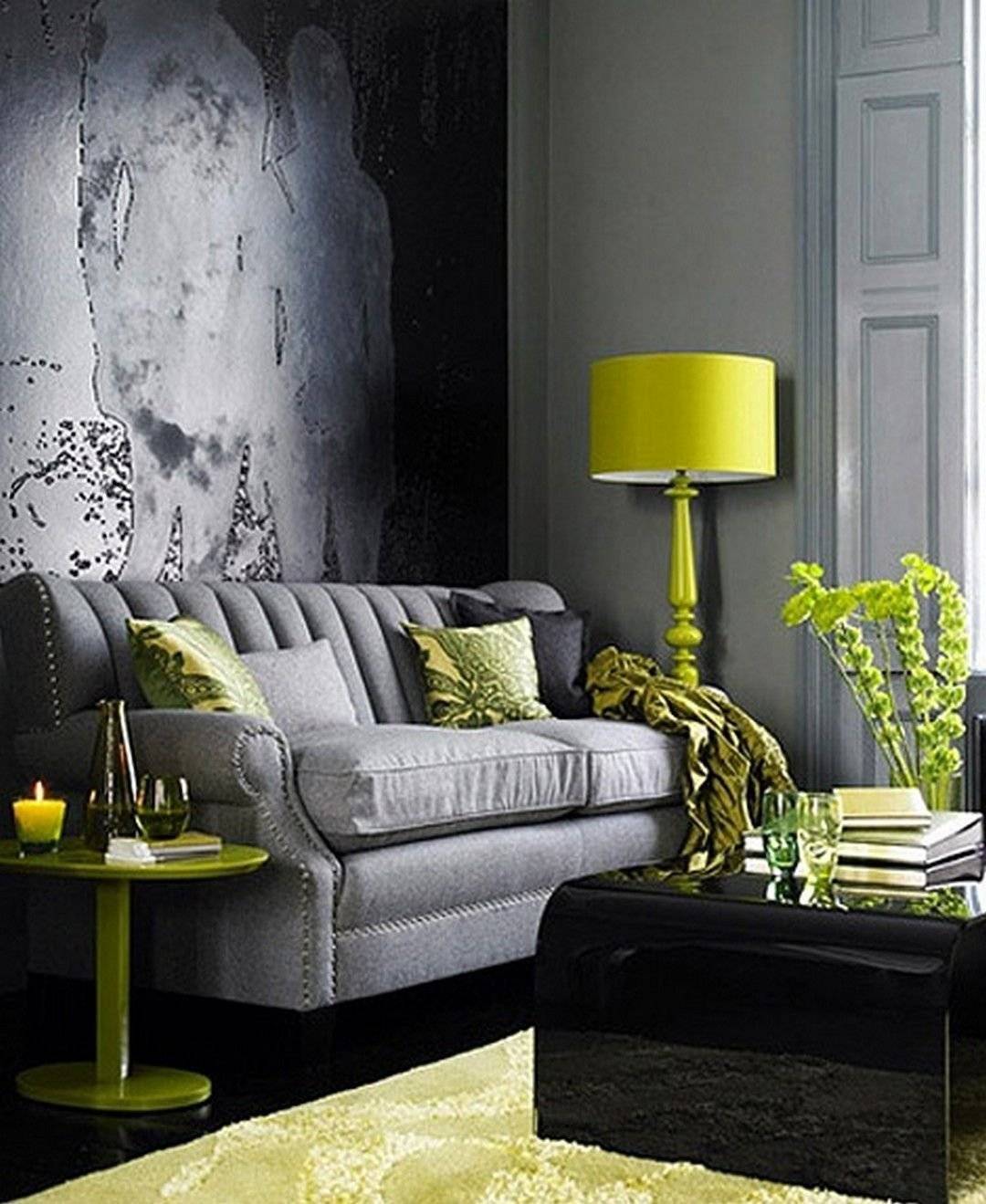 Серый цвет в интерьере, сочетание серого цвета, серая мебель